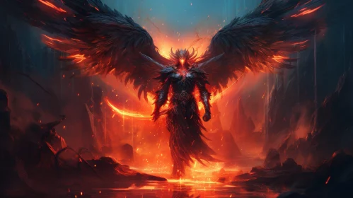Dark Fantasy Fallen Angel Illustration