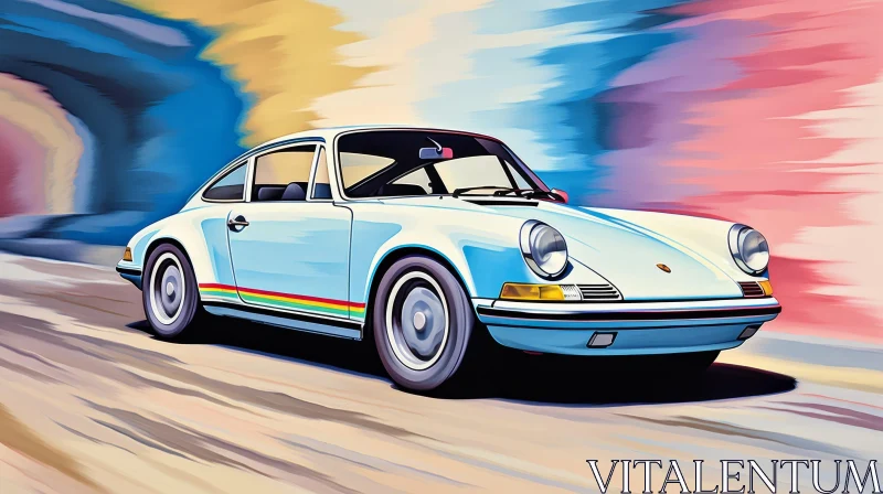 Vintage Porsche 911 Carrera RS 2.7 Painting AI Image