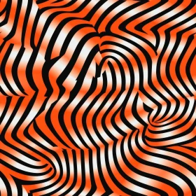 Abstract Orange and White Curved Lines Background