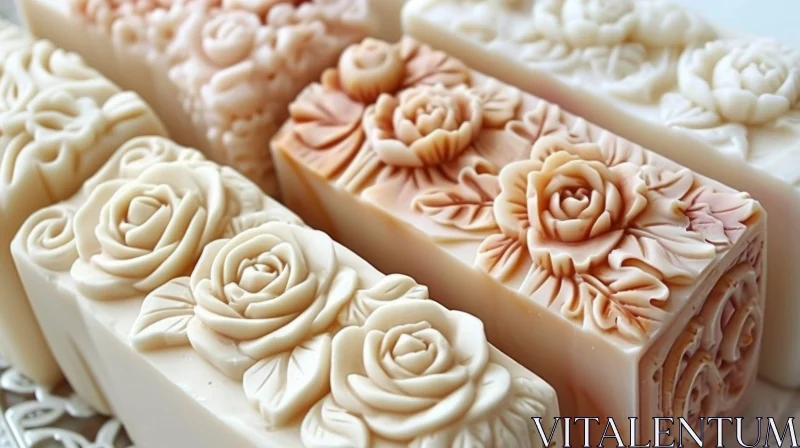 Exquisite Carved Soap Roses: A Delicate Artistry AI Image