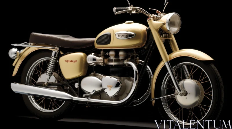 AI ART Vintage Triumph Motorcycle from the 1950s