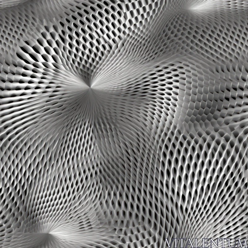 AI ART White and Gray Geometric Pattern - Futuristic 3D Rendering
