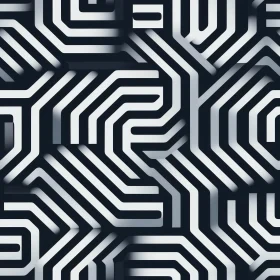 Black and White Geometric Hexagon Pattern