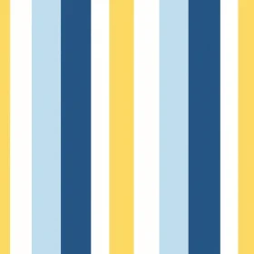 Cheerful Vertical Stripes Pattern in Blue, Yellow, and White