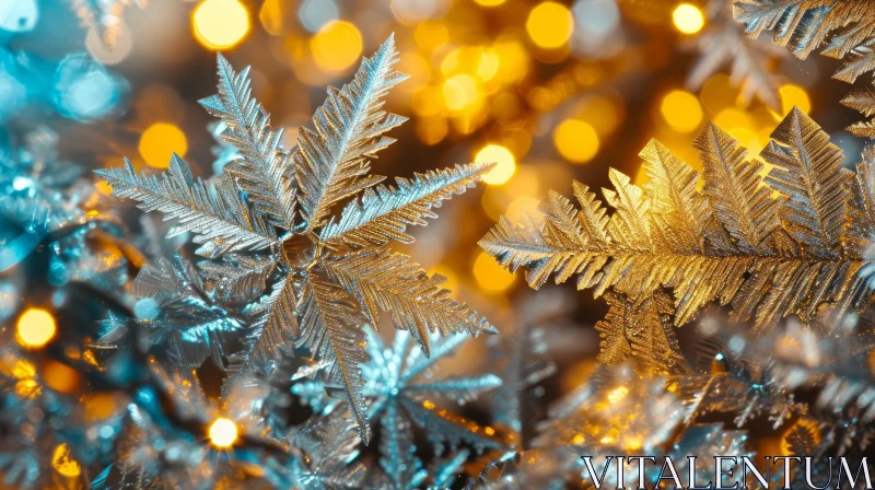 AI ART Delicate Snowflake Closeup | Festive Winter Image