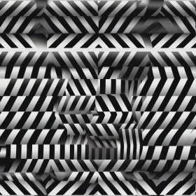 Dynamic Geometric Pattern - Black and White Stripes
