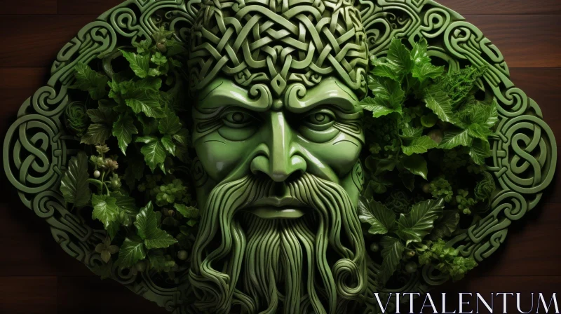 Green Man Mythical Creature in Nature AI Image