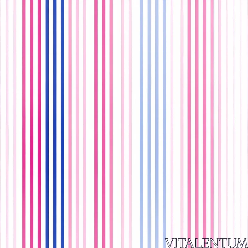 Elegant Vertical Stripes Pattern in Pink and Blue AI Image