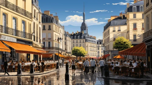 Paris Streetscape: Vibrant City Life in Paris