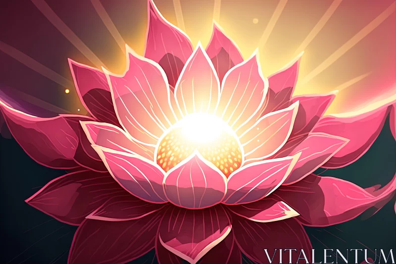 Radiant Lotus Flower: A Captivating Artwork AI Image
