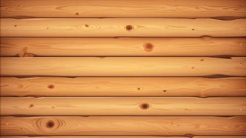 Rustic Wooden Wall with Horizontal Logs