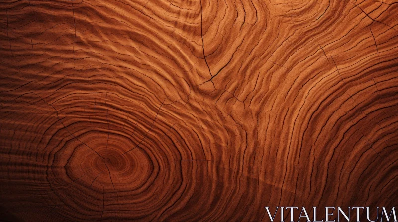 AI ART Intricate Wood Grain: Detailed Tree Trunk Close-up