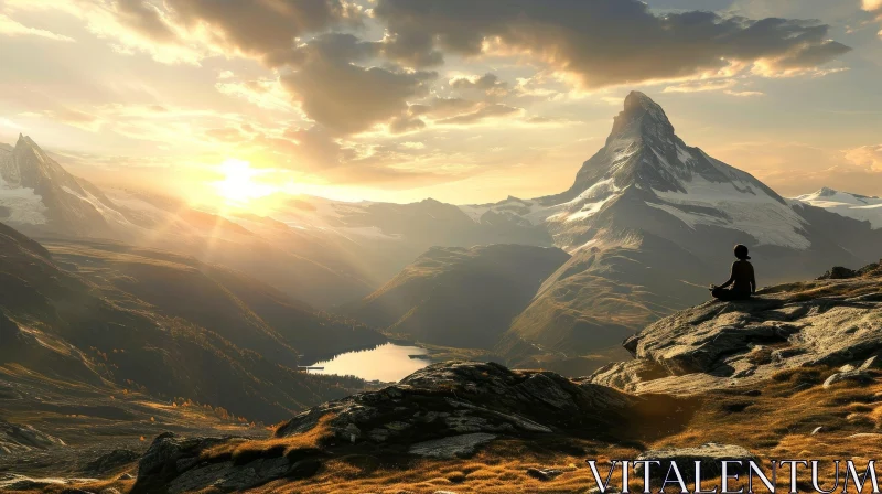 Matterhorn Mountain Landscape in Switzerland AI Image