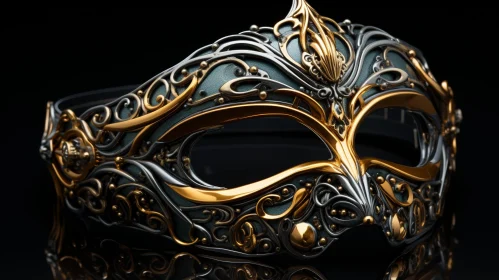 Venetian Carnival Mask 3D Rendering
