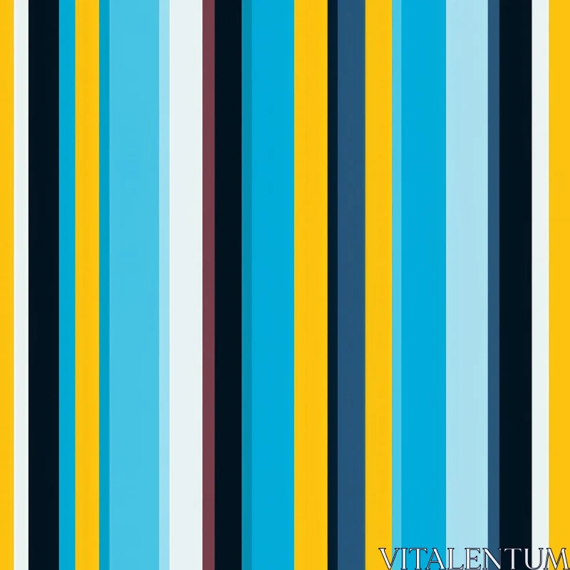 Blue and Yellow Vertical Stripes Pattern for Design AI Image