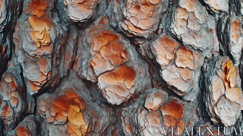 Close-up of Pine Tree Bark - Detailed and Organic AI Image
