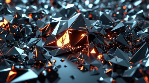 Futuristic Crystal: Captivating 3D Rendering