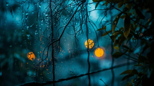 Rainy Night Through a Window: A Captivating and Mysterious View
