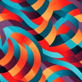 Colorful Abstract Geometric Pattern with Waves