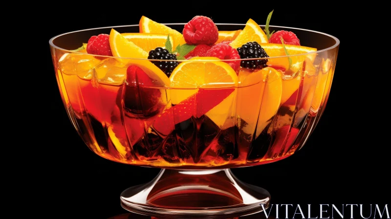 Delicious Fruit Punch Bowl - Refreshing and Colorful AI Image