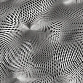 White and Gray Geometric Pattern - Futuristic 3D Rendering
