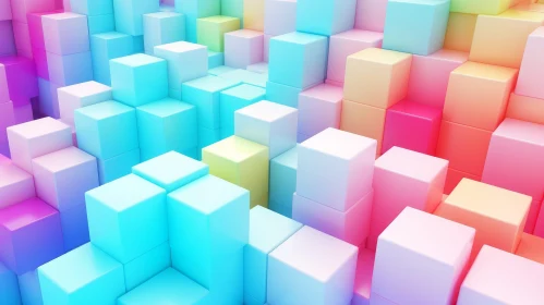 Colorful Cubes: Abstract 3D Rendering