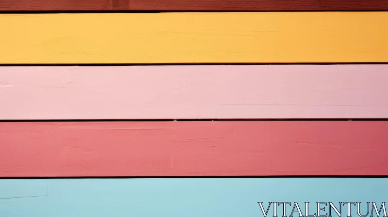 Colorful Painted Wooden Wall Planks AI Image