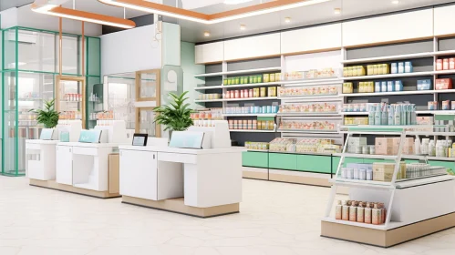 Modern Pharmacy Interior Design - Clean and Professional