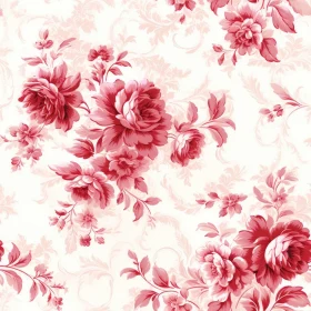 Pink Floral Pattern - Fabric & Wallpaper Design