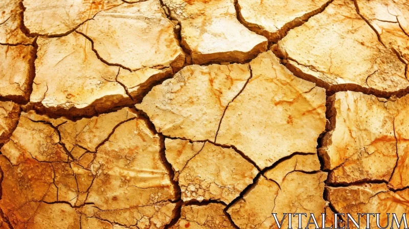 Captivating Image of a Cracked Earth: A Visual Exploration of Drought and Fragility AI Image