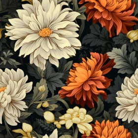 Dark Floral Seamless Pattern for Fabric and Wallpaper