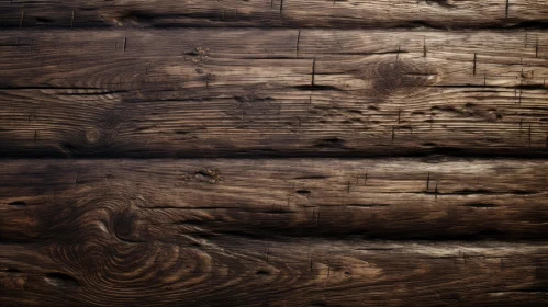 Dark Wooden Texture with Cracks and Knots