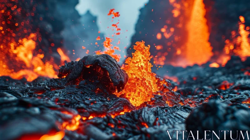 Enchanting Molten Lava: A Captivating Natural Phenomenon AI Image