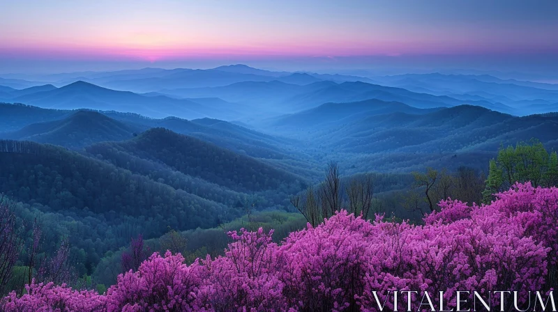 AI ART Great Smoky Mountains Sunrise Landscape