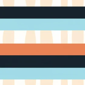 Retro Horizontal Stripes Pattern in Blue and Orange