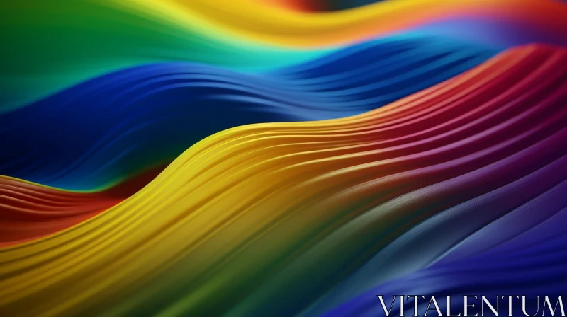 Colorful Abstract Background with Wavy Pattern AI Image