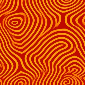 Red and Orange Intertwined Circles Seamless Pattern