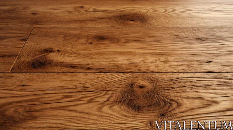 Wide Light Brown Wooden Floor Close-Up AI Image