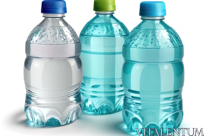 Captivating Water Bottles: Photorealistic Renderings and Consumer Culture Critique AI Image