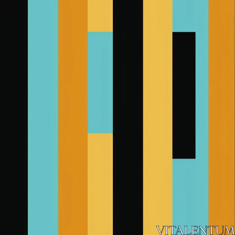 AI ART Colorful Vertical Stripes Digital Painting
