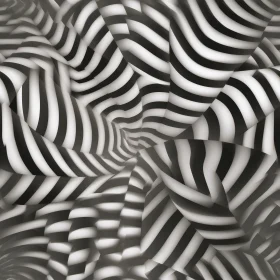 Curved Black and White Striped Pattern