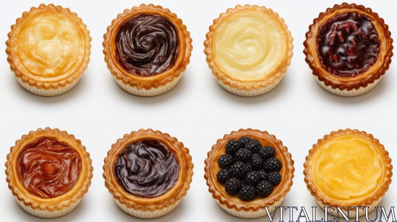 AI ART Delicious Assorted Tart Collection
