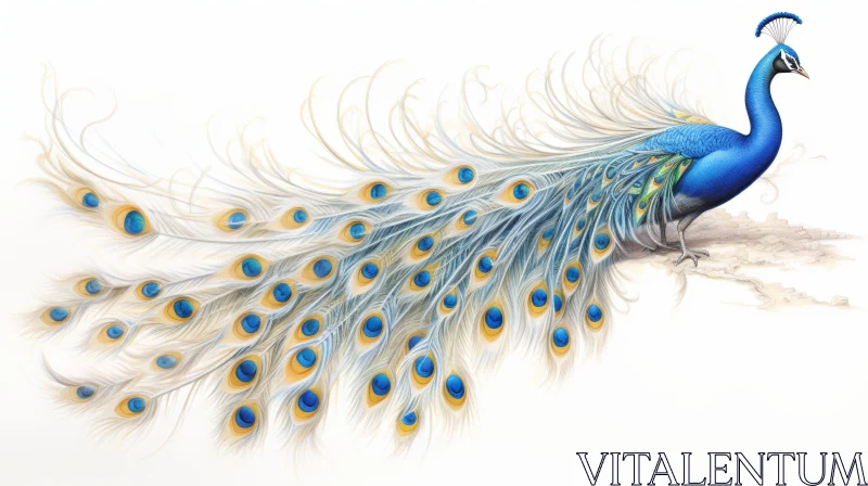 Colorful Peacock Watercolor Painting AI Image