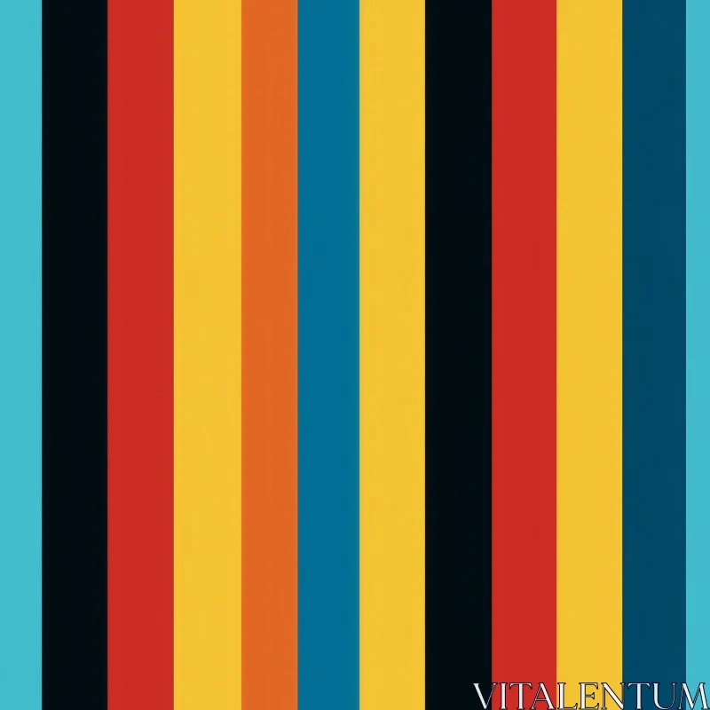 Colorful Vertical Stripes Pattern - Seamless Design AI Image