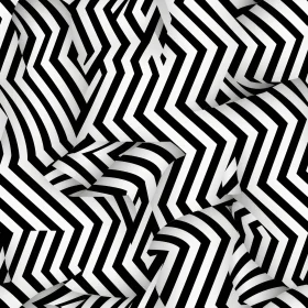 Monochrome Geometric Hexagon Pattern - Optical Illusion Design