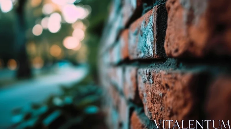 Close-Up of Textured Brick Wall | Captivating Abstract Photography AI Image