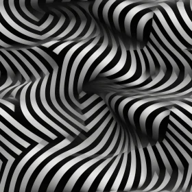 Unique Black and White Distorted Stripes Pattern