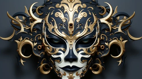 Venetian Carnival Mask - 3D Rendering