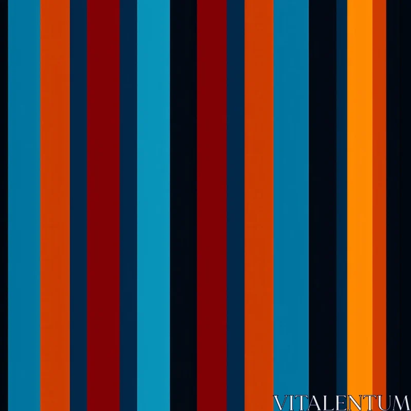 Energetic Vertical Stripes Pattern in Blue, Orange, and Red AI Image