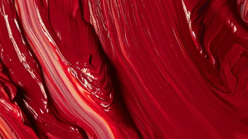 Red Oil Painting with Vibrant Colors | Abstract Expressionism